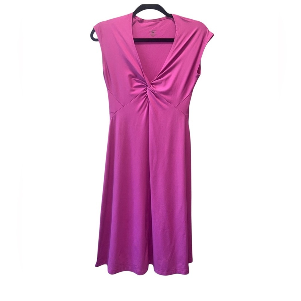 Patagonia Magenta Cap Sleeve Twist Front Dress | Size Small
